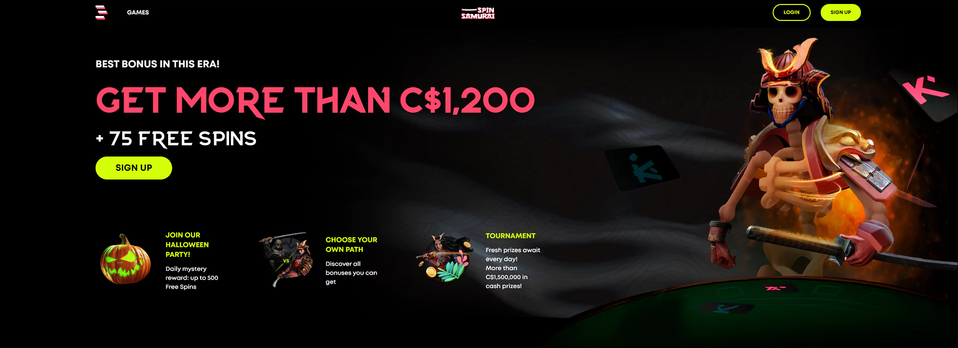 Image depicting The Spin Samurai Online Casino