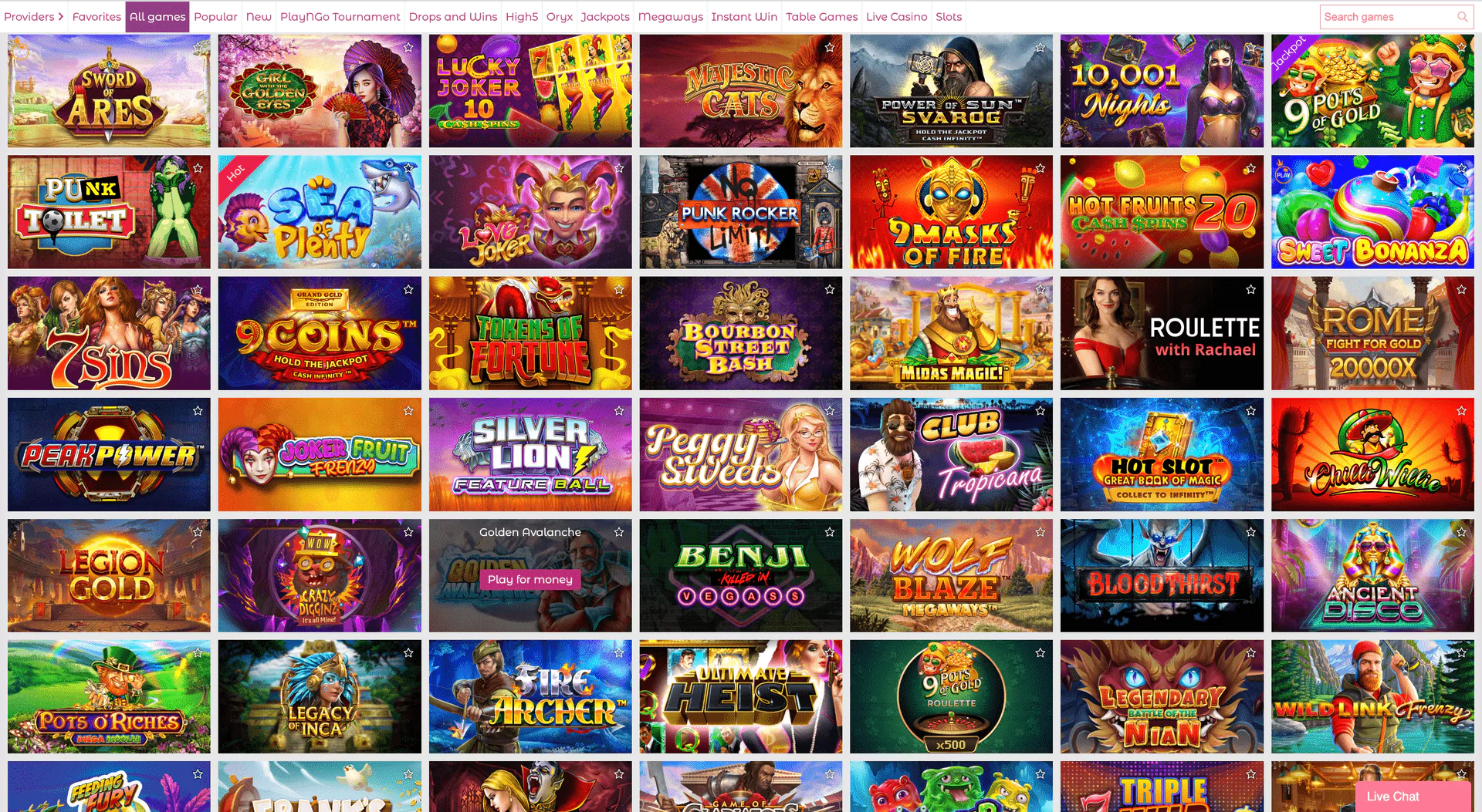 Games at SlottoJam
