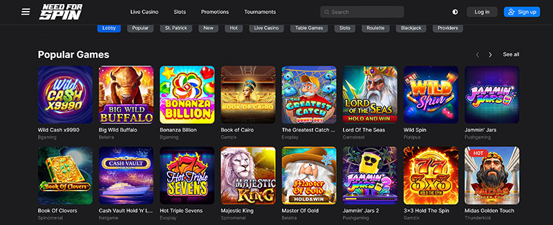 Need for Spin Casino Games