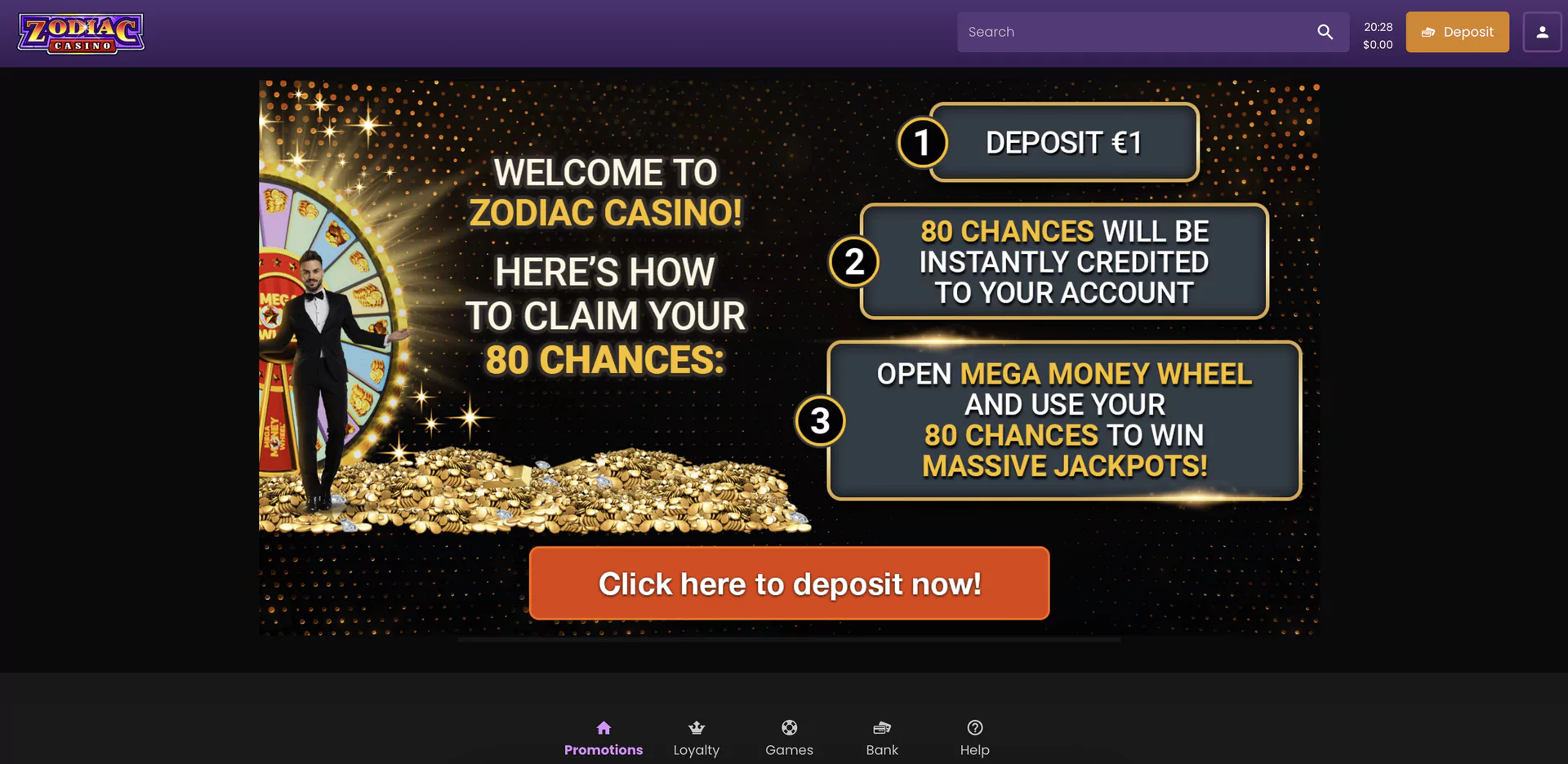 Bonus at Zodiac