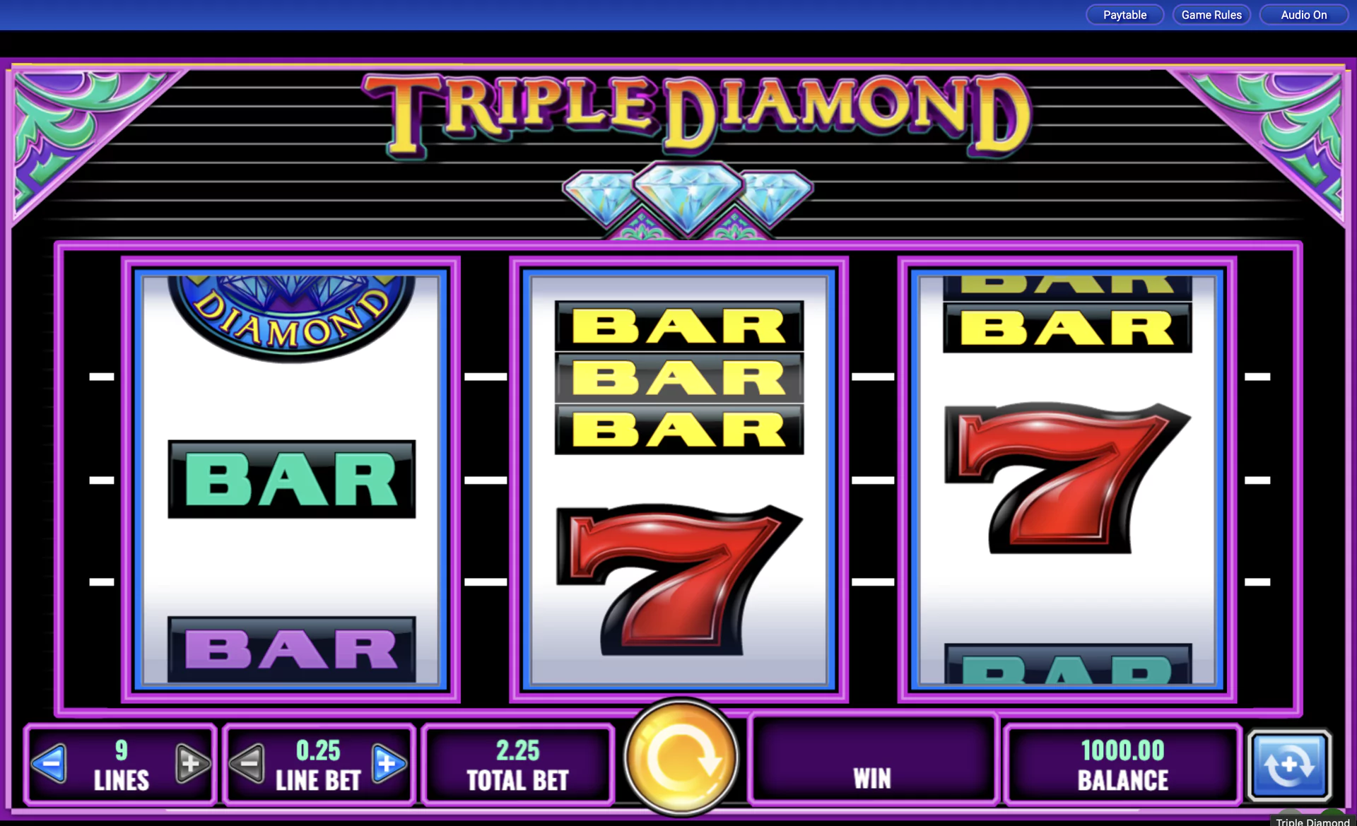 Additionally, players have the chance to unlock extra free spins by landing two or more Triple Diamond symbols.