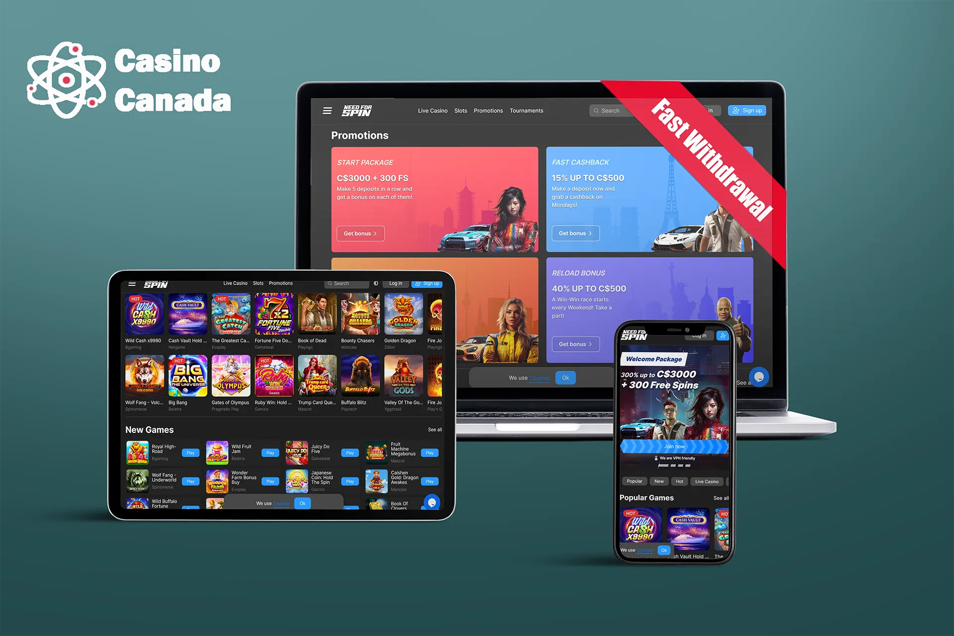 Need for Spin offers multiple withdrawal options as a relatively new online casino with a wide range of games.